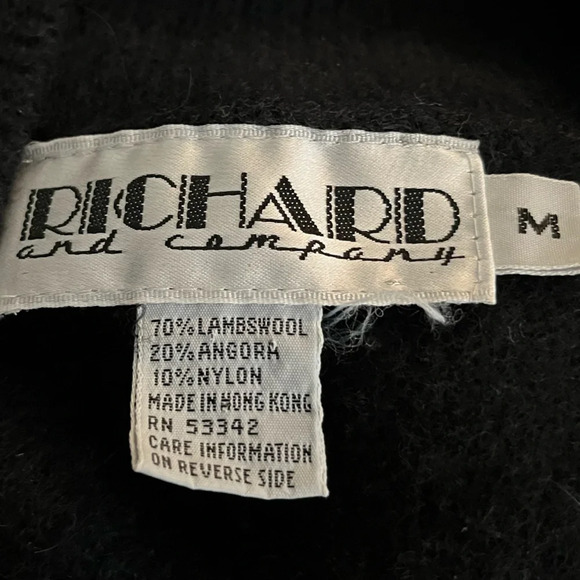 Richard and Company Vintage puff sleeves lambswool blend cardigan size M - Picture 10 of 10